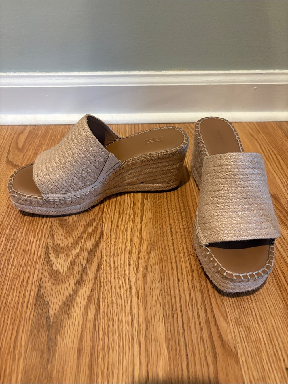 Nordstrom Rack Neutral Espadrille Wedge Slide - Women